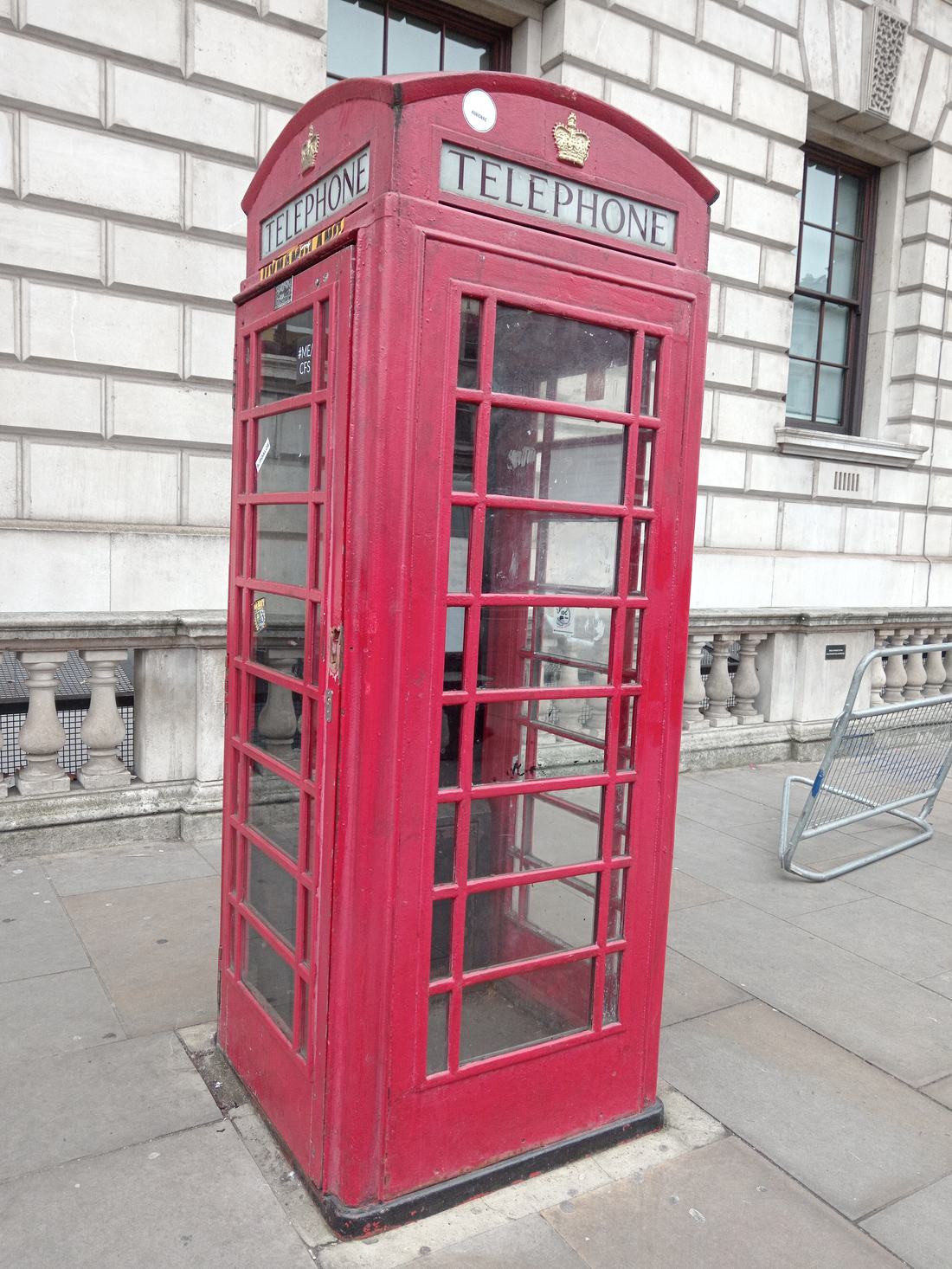 A red telephone box in London