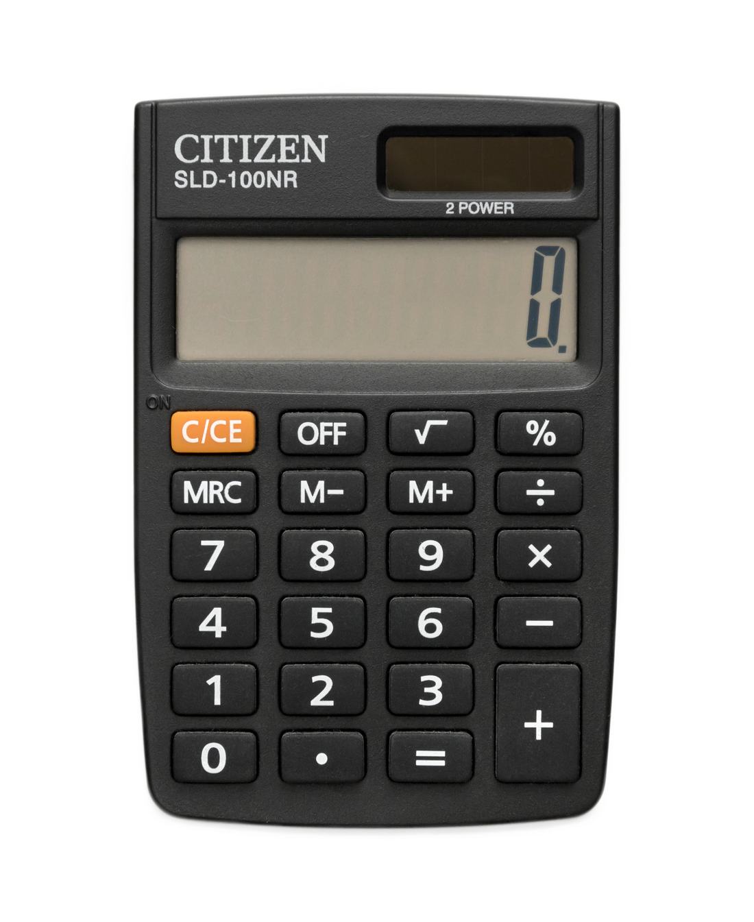 A pocket calculator
