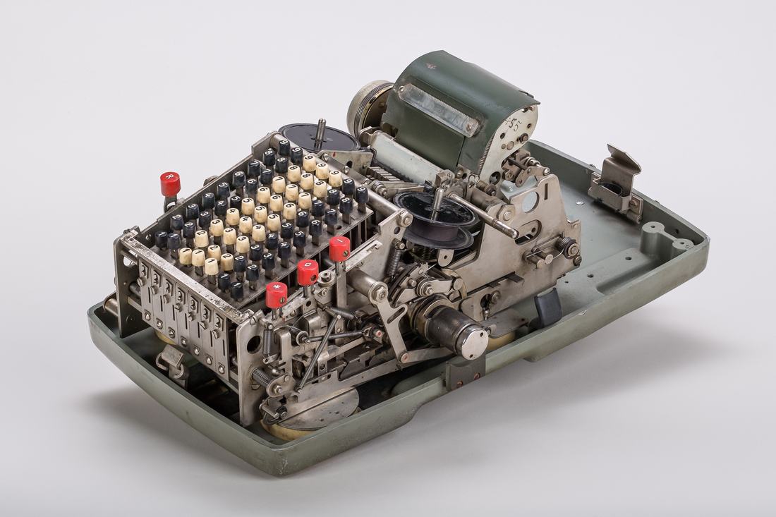 A vintage mechanical calculator